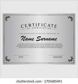 Vintage certificate design template vector