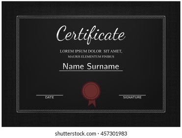 Vintage certificate with luxury ornamental frames,, award template for achievements, progress business and education. Vector.