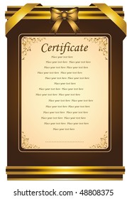Vintage Certificate Paper for Congratulation
