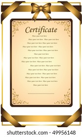 Vintage Certificate Paper for Congratulation.