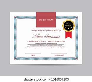 Vintage certificate vector