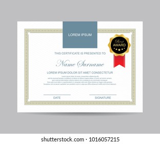 Vintage certificate vector