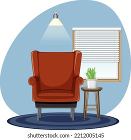 Vintage Chair At Home Illustration