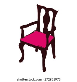 Vintage chair vector illustration
