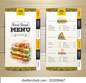 Vintage chalk drawing fast food menu. Sandwich sketch corporate identity