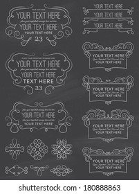 Vintage Chalkboard Calligraphy Design Elements Eight