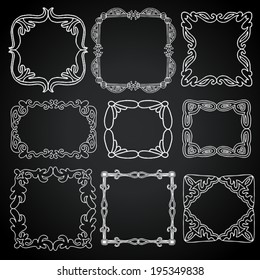 Vintage chalkboard photo frames set