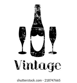 Vintage Champagne Vector