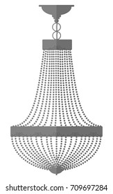 Vintage chandelier. Flat design vector illustration.