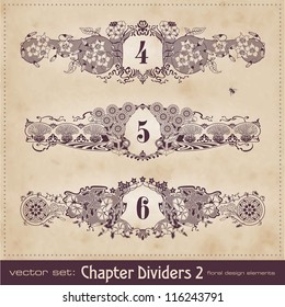 vintage chapter dividers - set 2