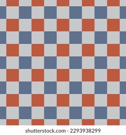 Patrón de placa de verificador de vintage. Colores Retro Verificaron El Patrón Gingham. Resumen del fondo geométrico cuadrado. Diseño De Tablero De Color Gris Lavander, Gris Azul Oscuro Y Baldosas De Color Marrón