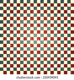 Vintage Checkerboard pattern, vector design