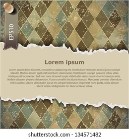 Vintage checkered background, with space for your text