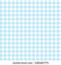 Vintage Checkered Table Cloth Background Colored Light Blue