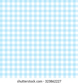 vintage checkered table cloth background colored light blue