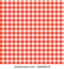 vintage checkered table cloth background colored red