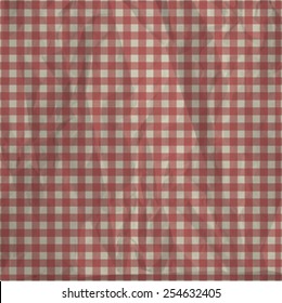 Vintage checkered tablecloth