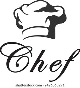 vintage chef hat logo, restaurant business