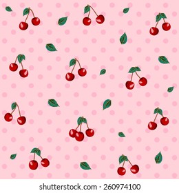 Vintage cherry pattern.