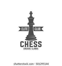 Vintage chess labes, logotype badge and design elements.   