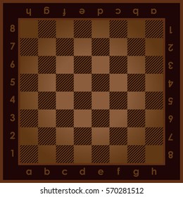 Vintage Chessboard Design With Algebraic Notations