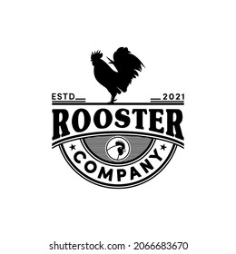 Vintage Chicken Farm Company Logo With Rooster Icon Logo Design Inspiration