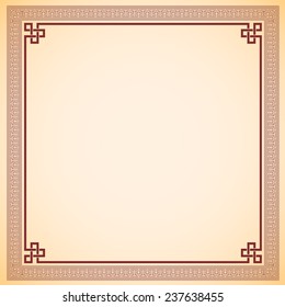 Vintage chinese frame vector design
