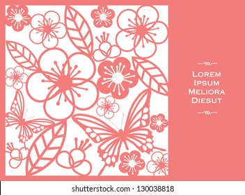 vintage chinese paper cutting template vector/illustration