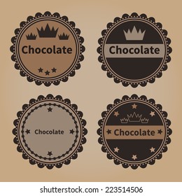 Vintage chocolate badges
