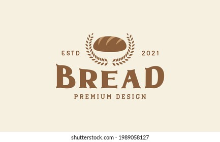 vintage chocolate bread logo vector symbol icon design graphic illustration
