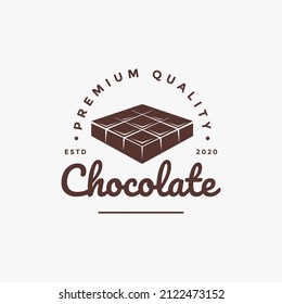 Vintage chocolate logo icon vector on white background