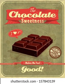 Vintage Chocolate  Poster Design