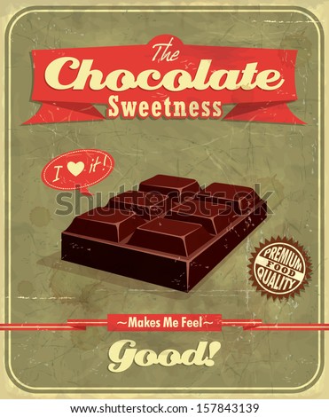 Vintage Chocolate  poster design