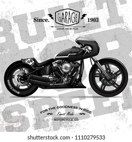 Vintage Chopper Motorcycle Poster