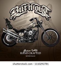 Vintage Chopper Motorcycle Poster