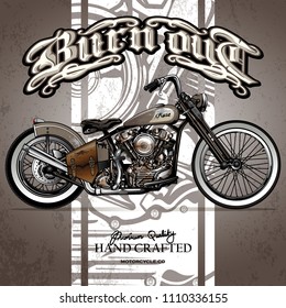 Vintage Chopper Motorcycle Poster