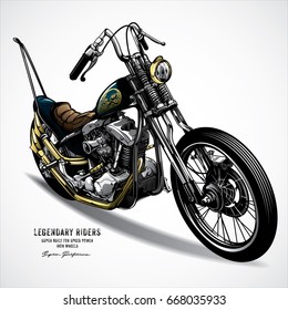 vintage chopper motorcycle poster