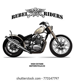 Vintage Chopper Motorcycle Poster