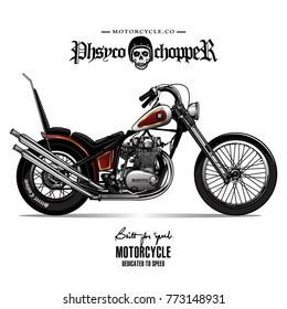 Vintage Chopper Motorcycle Poster