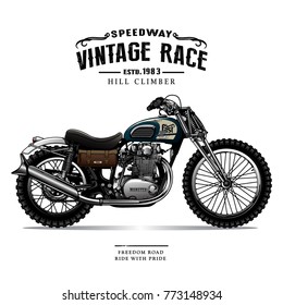 Vintage Chopper Motorcycle Poster