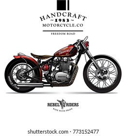 Vintage Chopper Motorcycle Poster