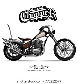 Vintage Chopper Motorcycle Poster