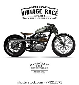 Vintage Chopper Motorcycle Poster