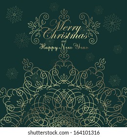 Vintage Christmas background for invitation, backdrop, card, new year brochure, banner, border, wallpaper, template, texture vector eps 10