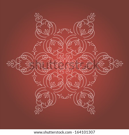 Vintage Christmas Background Isolated Snowflake Invitation