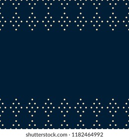 Vintage Christmas banner design pure white dimond motif pattern classic blue background. Simplicity concept digital illustration. Simple geometric all over print block for holiday decoration. Svg file svg