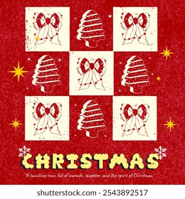 vintage Christmas bow, coquette Christmas banner, Hand Drawn Vintage Christmas bow Clipart, Scallop Frame for Holiday , Whimsical Xmas illustration,vintage,RETRO,AESTHETIC, nostalgia, fine lines
