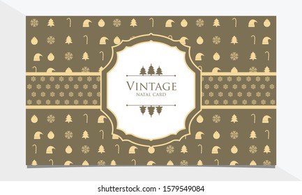 vintage christmas card, background vector