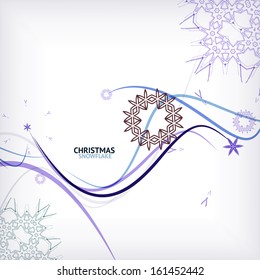 Vintage Christmas card with decorative snowflakes