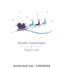 Vintage Christmas card with hand drawn Santa Claus. Vector.